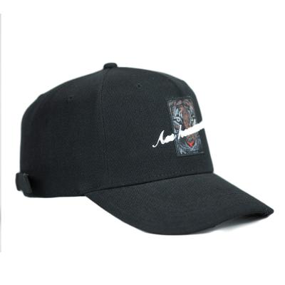 China El animal para hombre del negro del sombrero de la hebilla del metal capsula el sombrero de béisbol bordado aduana del remiendo del logotipo en venta