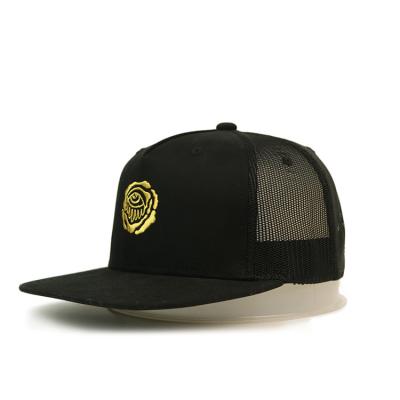 China Kundenspezifischer Fernlastfahrer-flache Bill Visor Polyester Snapback Mesh-Kappen zu verkaufen