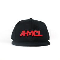 China Plastic Buckle Black Flat Brim Snapback Hats 3D Embroidery Letter Logo for sale