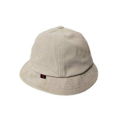 China Unisex Creamy Solid Color Lightweight Bucket Hat / Womens Winter Bucket Hats for sale