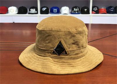 China Unisex Men Adjustable Corduroy Fisherman Bucket Hat Soft Or Hard Pre - Curved for sale