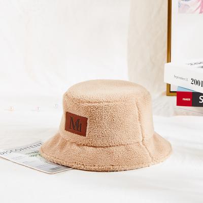 Cina Faux caldo Mink Fur Bucket Hat della peluche di inverno di 58cm in vendita