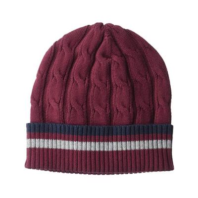 China Unisex-Gorros strickte Beanie Cap Plain-Baumwollkundenspezifisches Logo 100% zu verkaufen