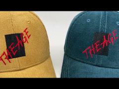 6 Panel Outdoor Baseball Cap Custom Color And Size Unisex Corduroy Fabric