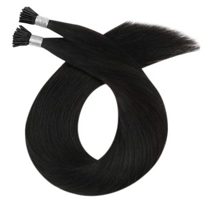 China ALL Natural 100% Pre Bonded Human Hair I-Tip Double Color Virgin Hair Extensions Wholesale for sale