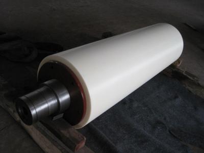 China Industrial Nylon Printing Rubber Roller  / self - lubricating rubber coated rollers for sale