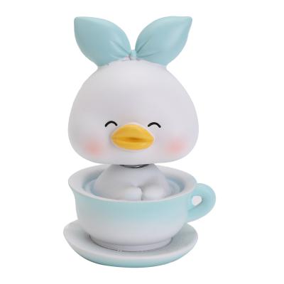 China China Creative Cute Girl Heart Children's Room Bedroom Desktop Duckling Japanese Resin Ornaments for sale