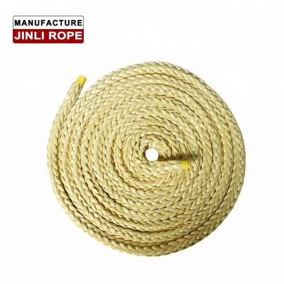 China High Performance Aramid Fiber Yarns Flame Retardant Braided Aramid Mooring Rope (JINLI ROPE) for sale