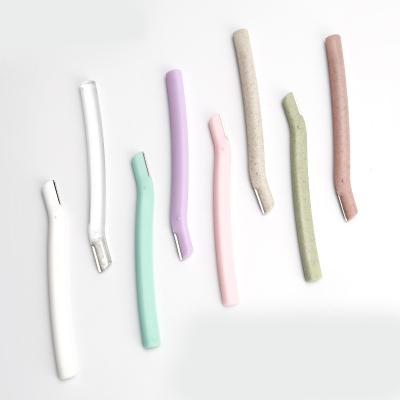 China Plastic Safety Blade Supplier Trimmer Disposable Makeup Tool Eyebrow Shaving Razor Eyebrow For Women for sale