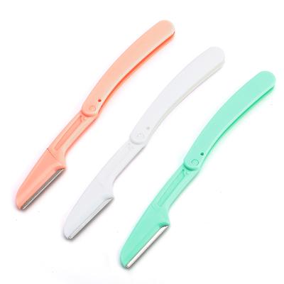 China Fashional Eyebrow Trimmer Foldable Razor Trimmer Mini Makeup Knife Shape Facial Shaver Sharp Blade Razor Knife Hair Remover for Women for sale