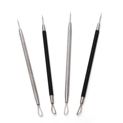 China New Arrivals Stainless Steel Blackhead Remover Tool Pimple Extractor Acne Needle Factory Silver Spot B023 for sale