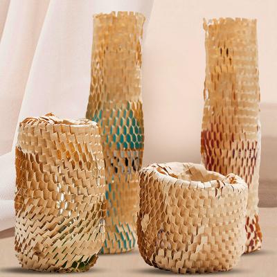 China Recyclable Eco-friendly Wholesale Cushion Packaging Honeycomb Paper Cushioning Eco-friendly Biodegradable Packaging Honeycomb Paper Roll for sale