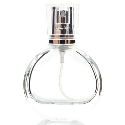 China Wholesale Cosmetic Clear Refillable Fine Mist Spray Bottle 25ml Perfume Bottles Glass Perfume Bottle With Acrylic Cap for sale