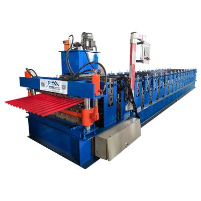 China Automatic Corrugated Iron Hotels 858 Sheet 858 IBR Double Trapezoidal Profile 836 Layer Roofing Roll Forming Machine for sale