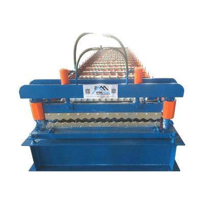 China Hotels 1064 Corrugated Metal Roof And Steel Wall Sheet Cold Roll Forming Machine Price for sale