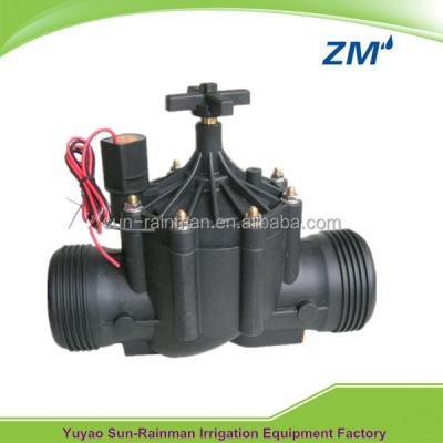 China Plastic Irrigation 3 Way Solenoid Valve AC 24V for sale