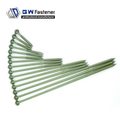 China Fixing In Heavy Duty Landscaping Timber Flange Timber Screws Hex Joint Green Landscape Wood Screw for sale