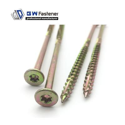 China Countersunk Type 17 Chipboard Yellow Wood Torx Screw Multi Purpose Screws Custom Chipboard Screw for sale