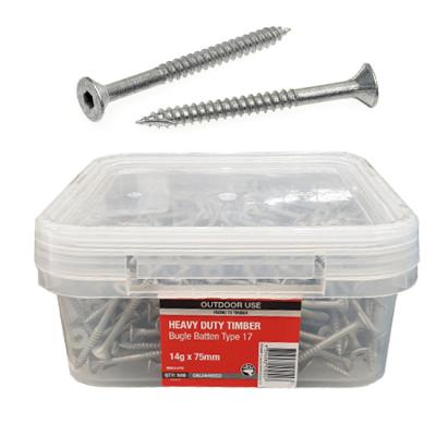 China Bugle Batten Head 75mm 100mm 125mm 150mm Head Bugle Screw Galvanized Type 17 Bugle Class 4 Head Batten Screws for sale