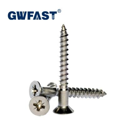 China CSK Pozi 304 Wood Screws A2 A4 Countersunk Flat Countersunk Wood Screws Stainless Steel Pozi Countersunk Screw for sale