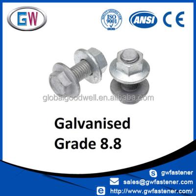 China Galvanized Carbon Steel Australia Standard Grade 4.6 Grade 8.8 Flange Purlin Bolts for sale