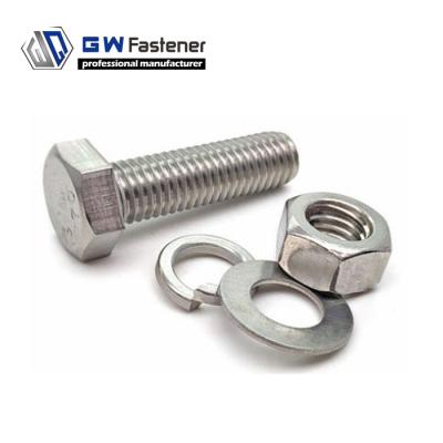 China A2-70 A4-80 Stainless Steel Hex Bolt And Nut GW Manufacturer 304 316 SS Bolt Nut for sale