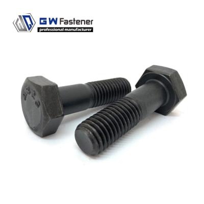 China Black Straight Heavy Structural Hex Bolts ASTM A325 Steel Structural Hex Bolt A325 for sale