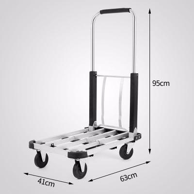 China Uni-silent New Small Size Portable Folding Tools Luggage Trolley Set Heavy Hand Hold 150kg AL150-DX Trolley for sale