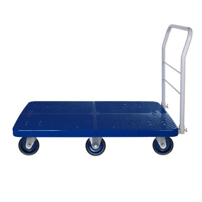 China 600kgs Platform Industrial Uni-quiet Heavy Duty Loading Carts with 6 Wheels PLA600Y-A for sale