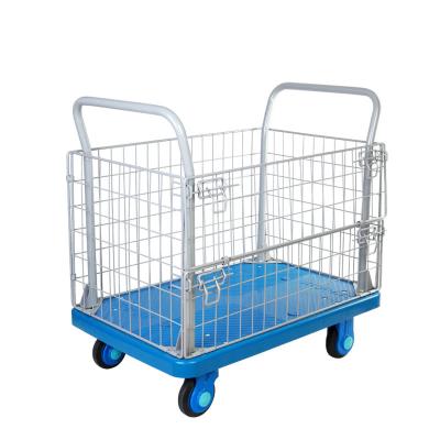 China Tools Warehouse 300kgs Uni-quiet Heavy Duty Wire Mesh Platform Trolley PLA300N-AM1 for sale