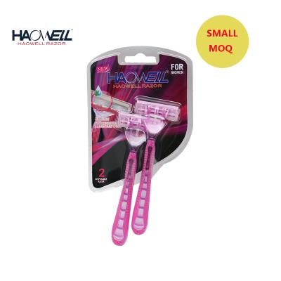 China Low MOQ Cheap Triple Blade Triple Blade HW-B367DL Lady Razor for sale