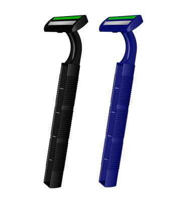 China Fast Delivery HW-B303GL China HAOWELL Triple Blade Plastic Handle And Silver OEM Triple Blade Shaver Razor for sale