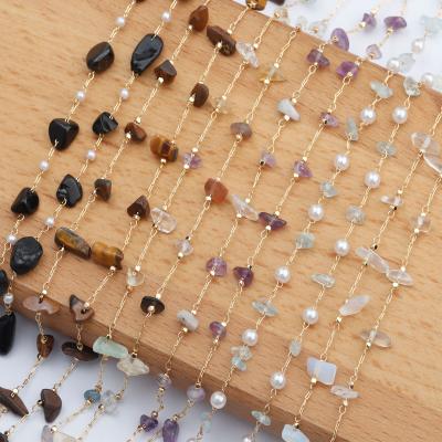 China FASHIONABLE Irregular Metal Chain Diy Necklace Natural Stone Bracelet For Women Jewelry Making Accessories C98 1m/lot for sale