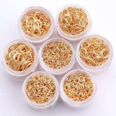 China Wholesale Fade Nickel Free Round Split Ring 18K Non-fading Gold Plated Open Jump Rings For Jewelry Making Accessories M484 20g/lot for sale