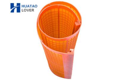 China Orange High Frequency Polyurethane Screen Panels Vibrating Mesh For Iron Sand for sale