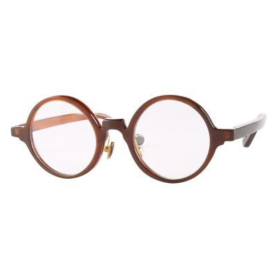 China Unique Indian Handmade Retro Vintage Retro Brown Horn Sunglasses Glasses Reading Glass Old Round Coffee Fashion Big Large Real for sale