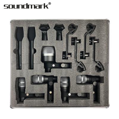 China Handheld microphone CX-608 7-piece drum kit microphone musical instrument dynamic vocal microphone easy to install for sale