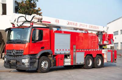 China Wasserturm-Luftlöschfahrzeug Mercedes Benzs 32m mit Wasser 7T und Schaum zu verkaufen