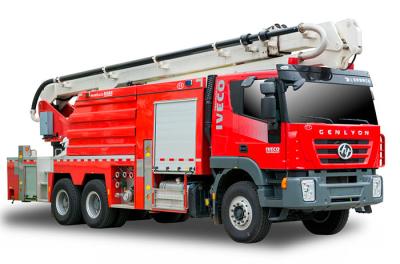 Cina camion dei vigili del fuoco aereo della torre della schiuma di 32m SAIC-IVECO con acqua 6000L & schiuma in vendita