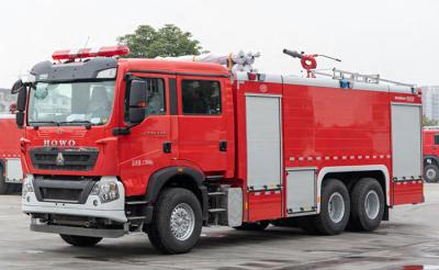 Cina Autopompa antincendio industriale di Sinotruk HOWO 12000L con 6 pompieri in vendita