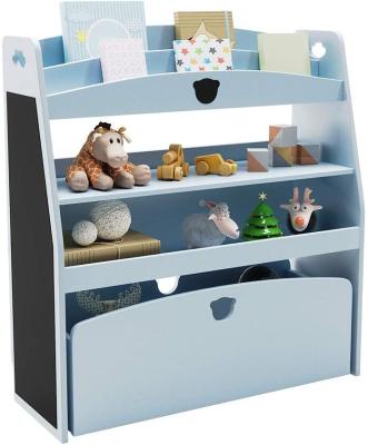 China Cartoon Stocked Kids Toy Storage Rack With Wooden Bin Organizer In Kids Bedroom for sale