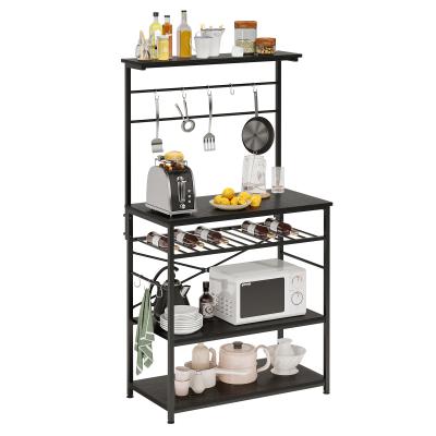 China High Quality Free Standing Baker Stocked Rack Kitchen Microwave Oven Stand Storage Shelf for sale