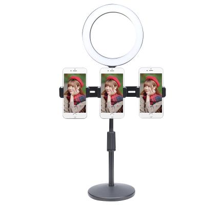 China Popular led ring light kit new design ring light can fix 3 to stream live in multiple platforms like facebook, youtube for sale