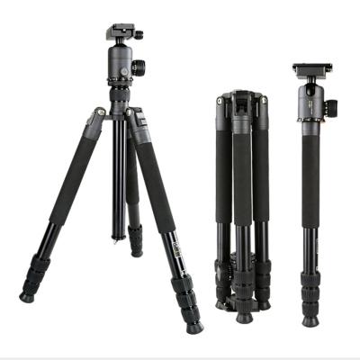 China Light Weight Specially Designed Aluminum Ball Professional Adjustable Head Large Travel Camera Tripod Stand For DSLR Camera Phone for sale