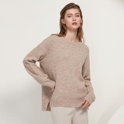 China 2021 Fashion Women Ladies Knitted Sweater High Quality ODM\OEM Anti-Wrinkle 2021 High Neck Long Sleeve Conventional Simple Warm Woolen Cotton for sale