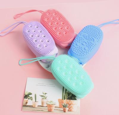 China Body Bath Sponge Baby Round Silicone Body Brush Scrub for sale