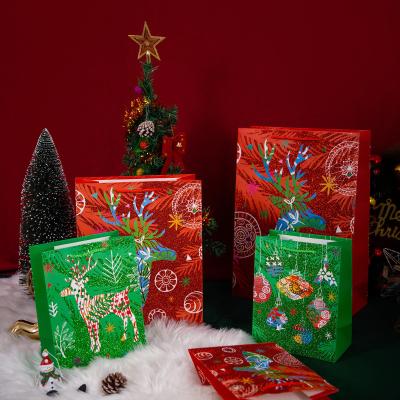 China Recyclable Wholesale Eco - Friendly Paper Christmas Gift Bags for sale