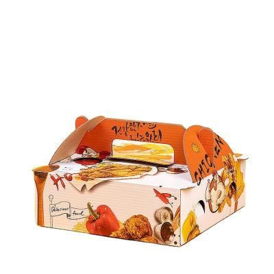 China Recyclable Custom Wholesale Disposable Cardboard Fast Food Burger Fries Fried Chicken Chicken Rice Flower Rice Cake Packaging Boxes for sale