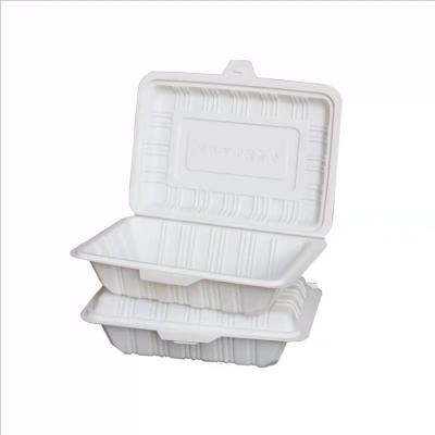 China Biodegradable Portable Health And Environmental Protection Lunch Box One Compartment Disposable Lunch Box For Takeout Food for sale