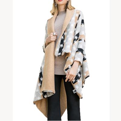 China Wholesale Fashion Women Scarf Collar Cape Poncho Sweater Shawl Anti-Shrink for sale